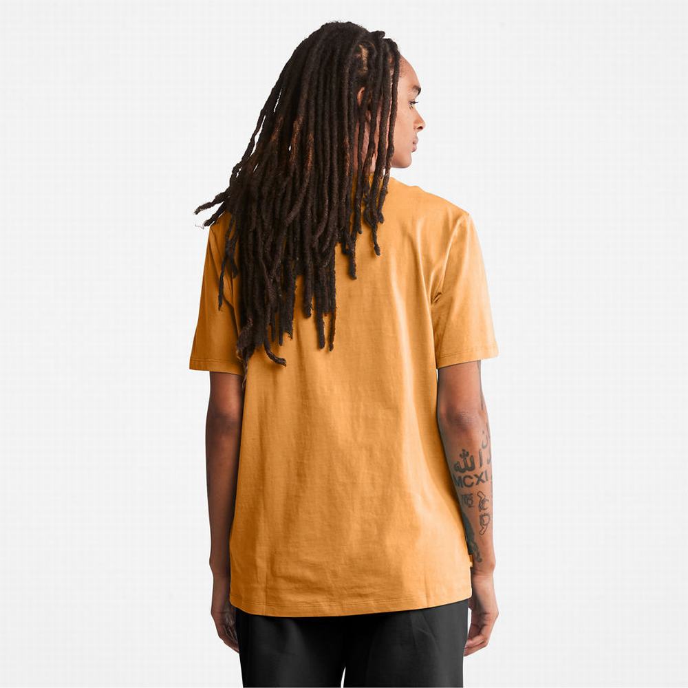 Dámské Tričko Timberland Stack Logo T-Shirt Žluté | TI09237-837