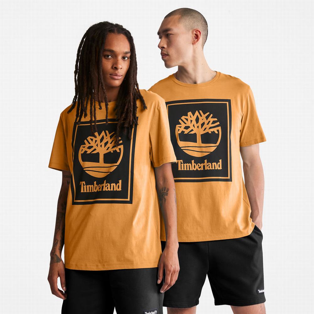 Dámské Tričko Timberland Stack Logo T-Shirt Žluté | TI09237-837