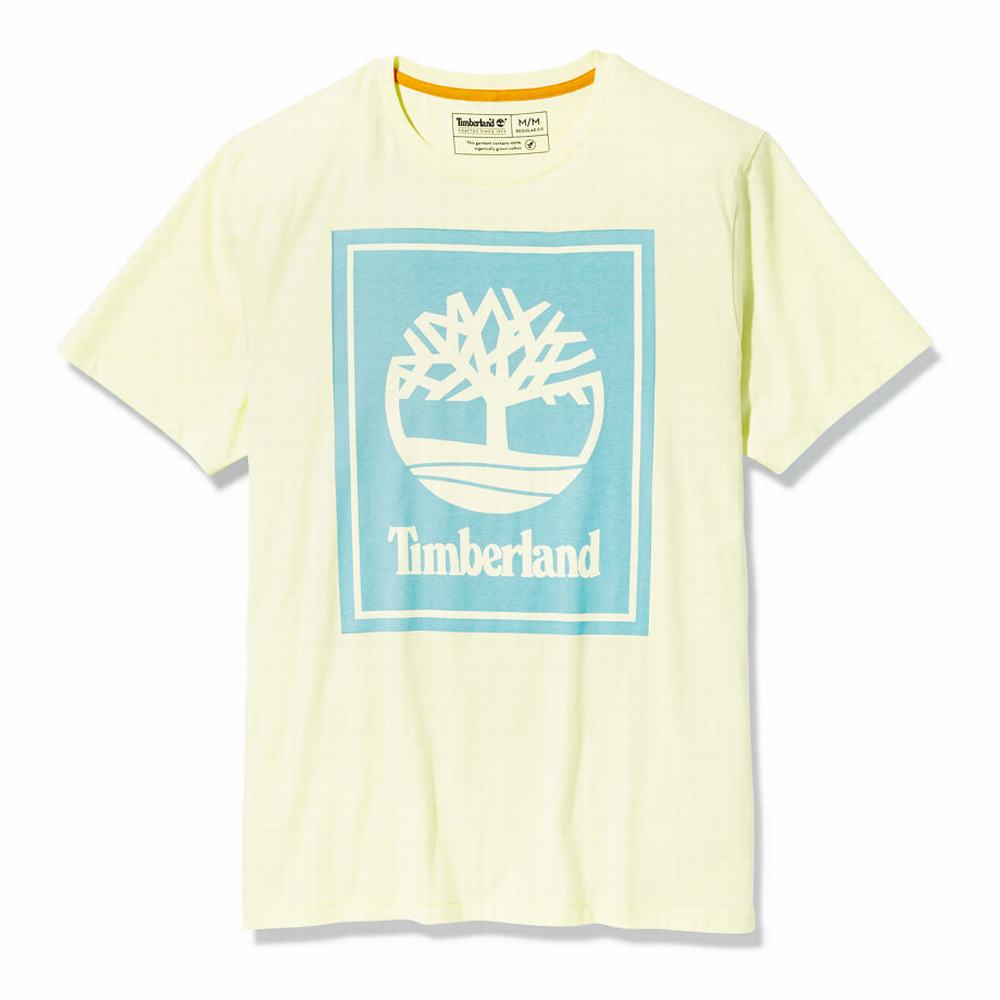 Dámské Tričko Timberland Stack Logo T-Shirt Světle Zelene | TI84602-641