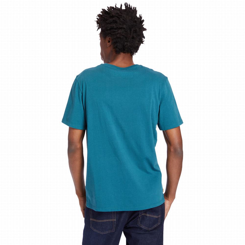 Dámské Tričko Timberland Stack Logo T-Shirt Tyrkysové | TI91670-325