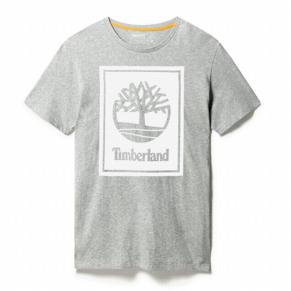 Dámské Tričko Timberland Stack Logo T-Shirt Šedé | TI94062-957