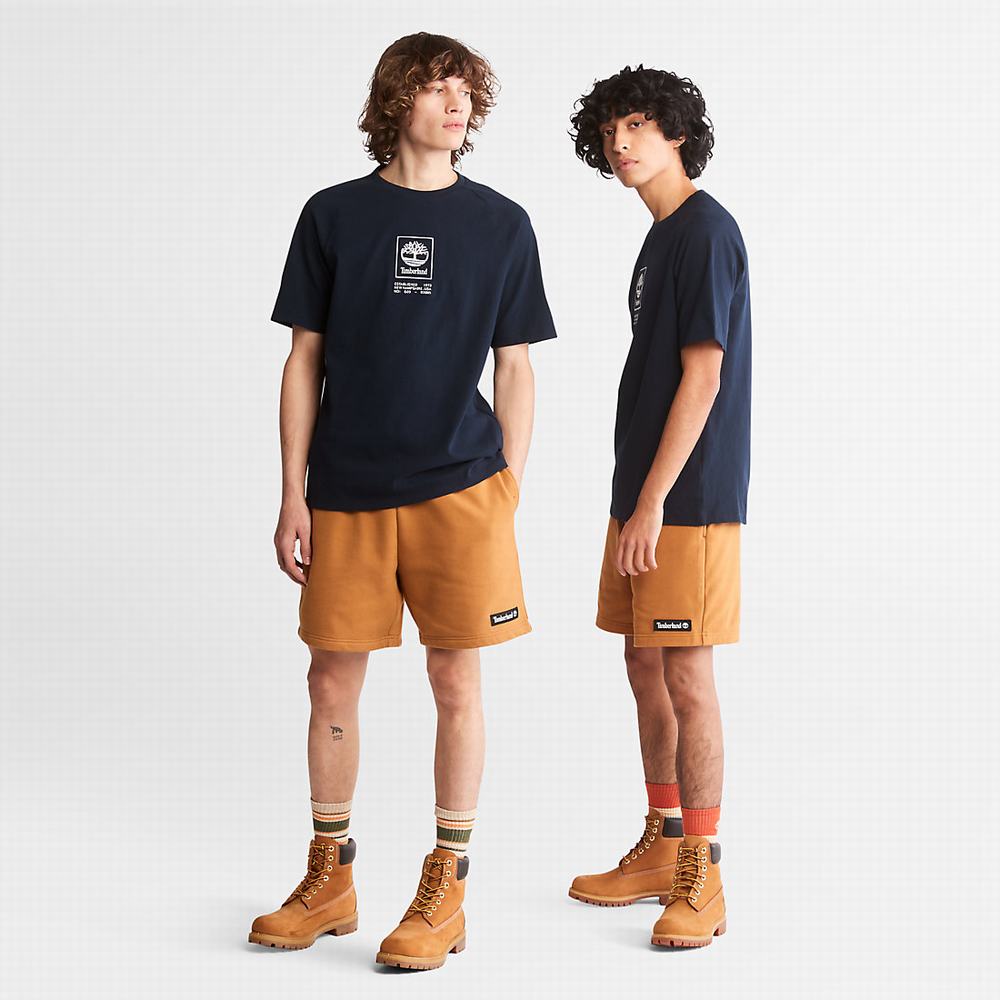 Dámské Tričko Timberland Stacked Logo T-Shirt Tmavě Blankyt | TI73548-034
