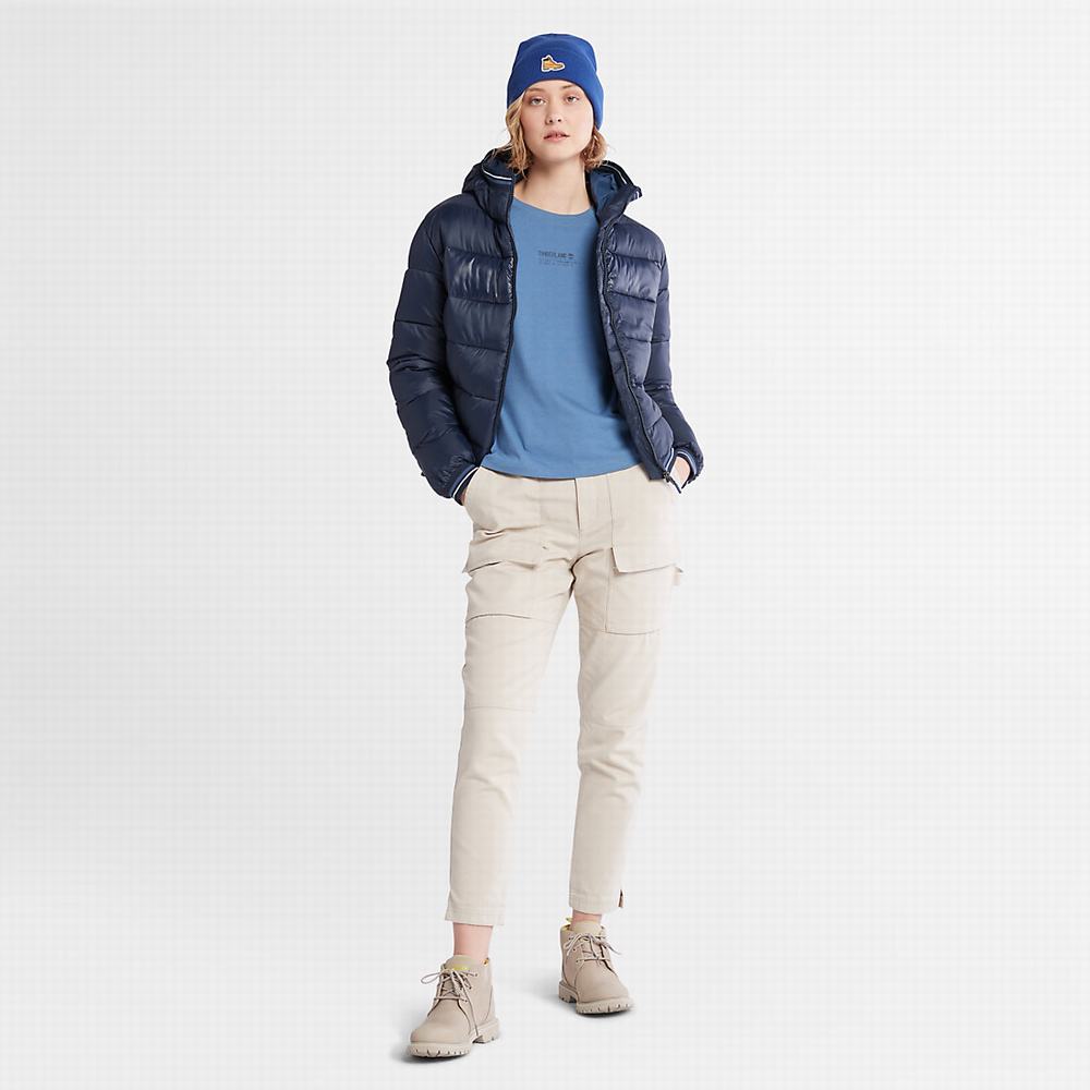 Dámské Tričko Timberland T-Shirt with Tencel™ x Refibra™ Technologie T-Shirt Blankyt | TI63419-324