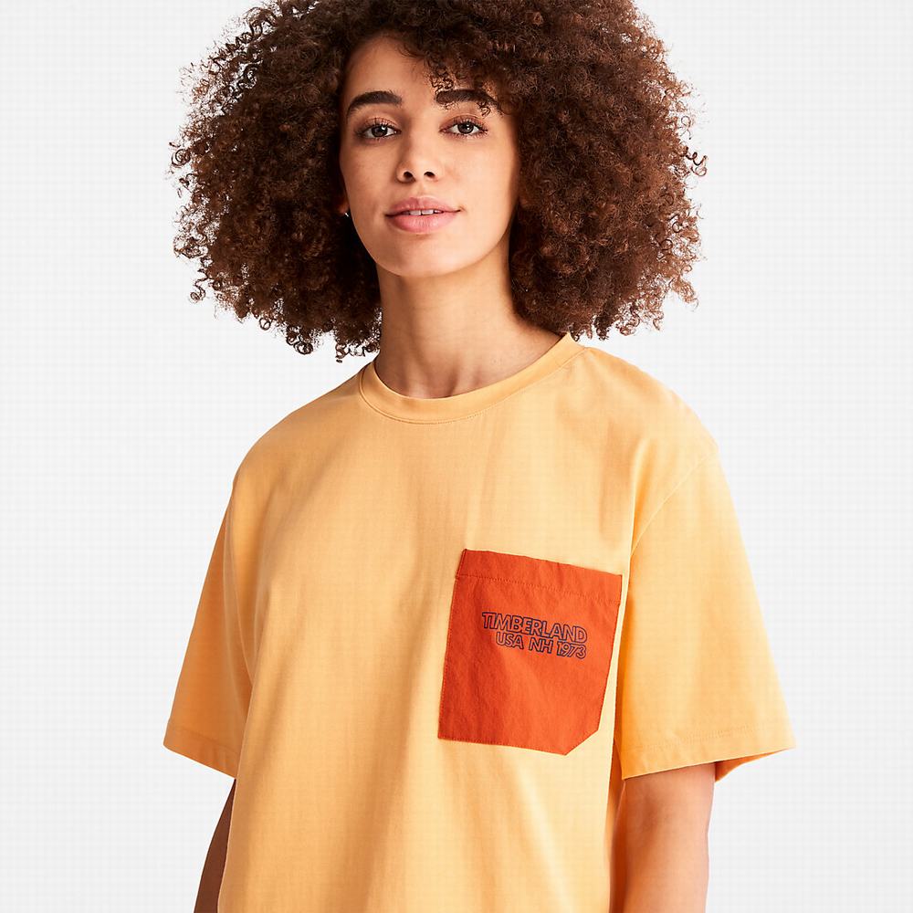 Dámské Tričko Timberland TimberCHILL™ Pocket T-Shirt Oranžové | TI39280-752