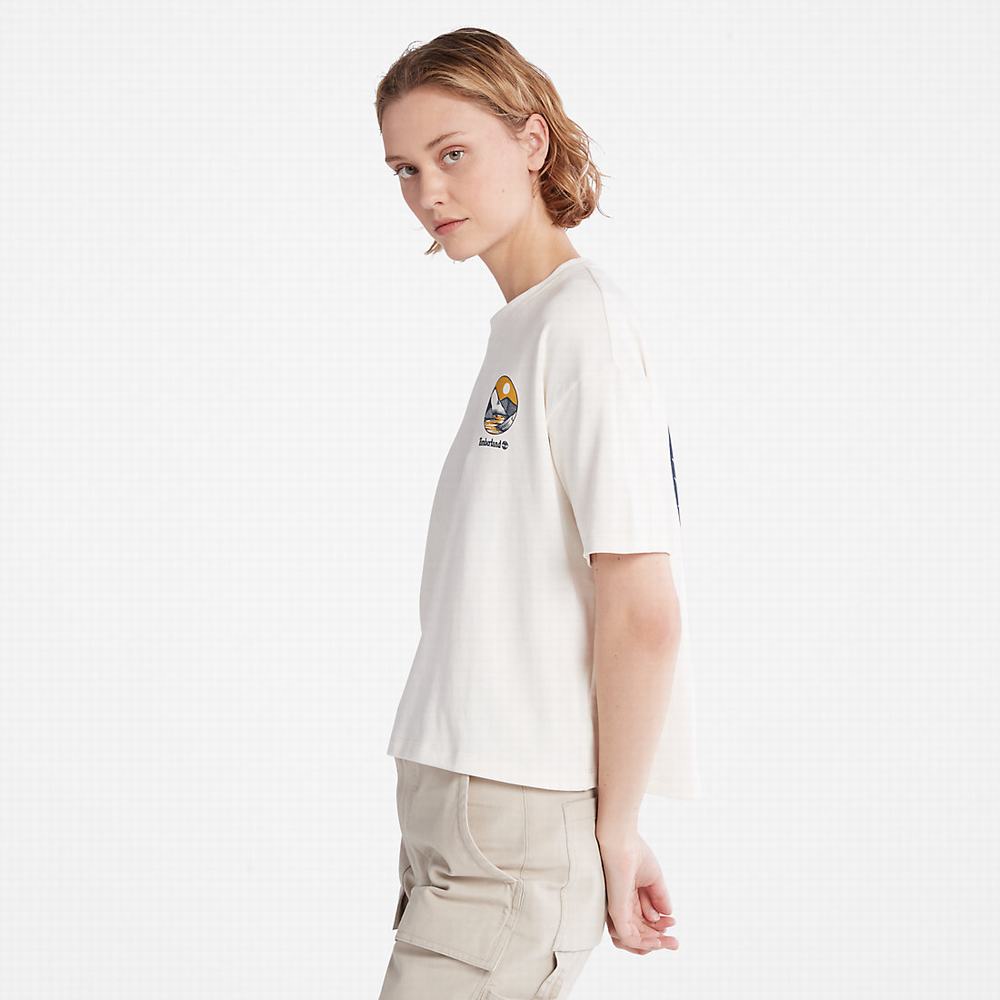 Dámské Tričko Timberland TimberFresh™ Graphic T-Shirt Bílé | TI58601-093