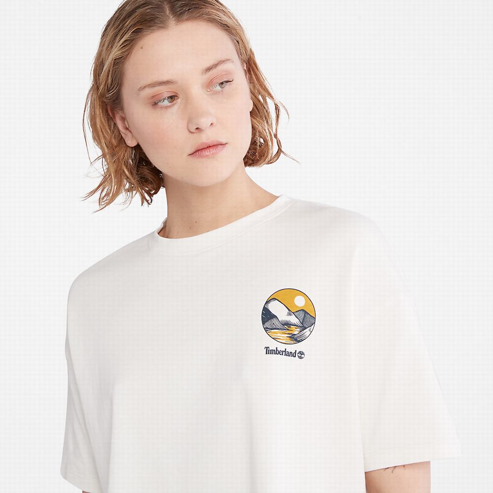 Dámské Tričko Timberland TimberFresh™ Graphic T-Shirt Bílé | TI58601-093