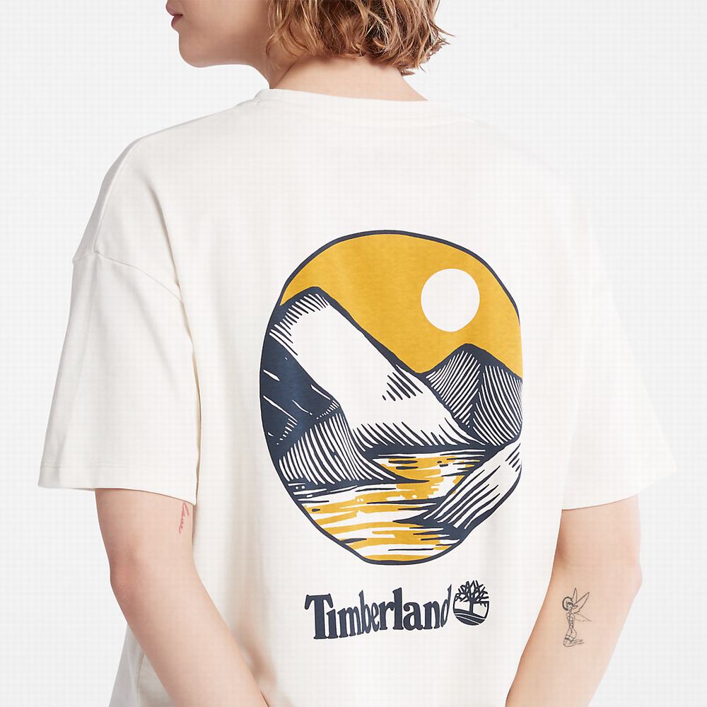 Dámské Tričko Timberland TimberFresh™ Graphic T-Shirt Bílé | TI58601-093