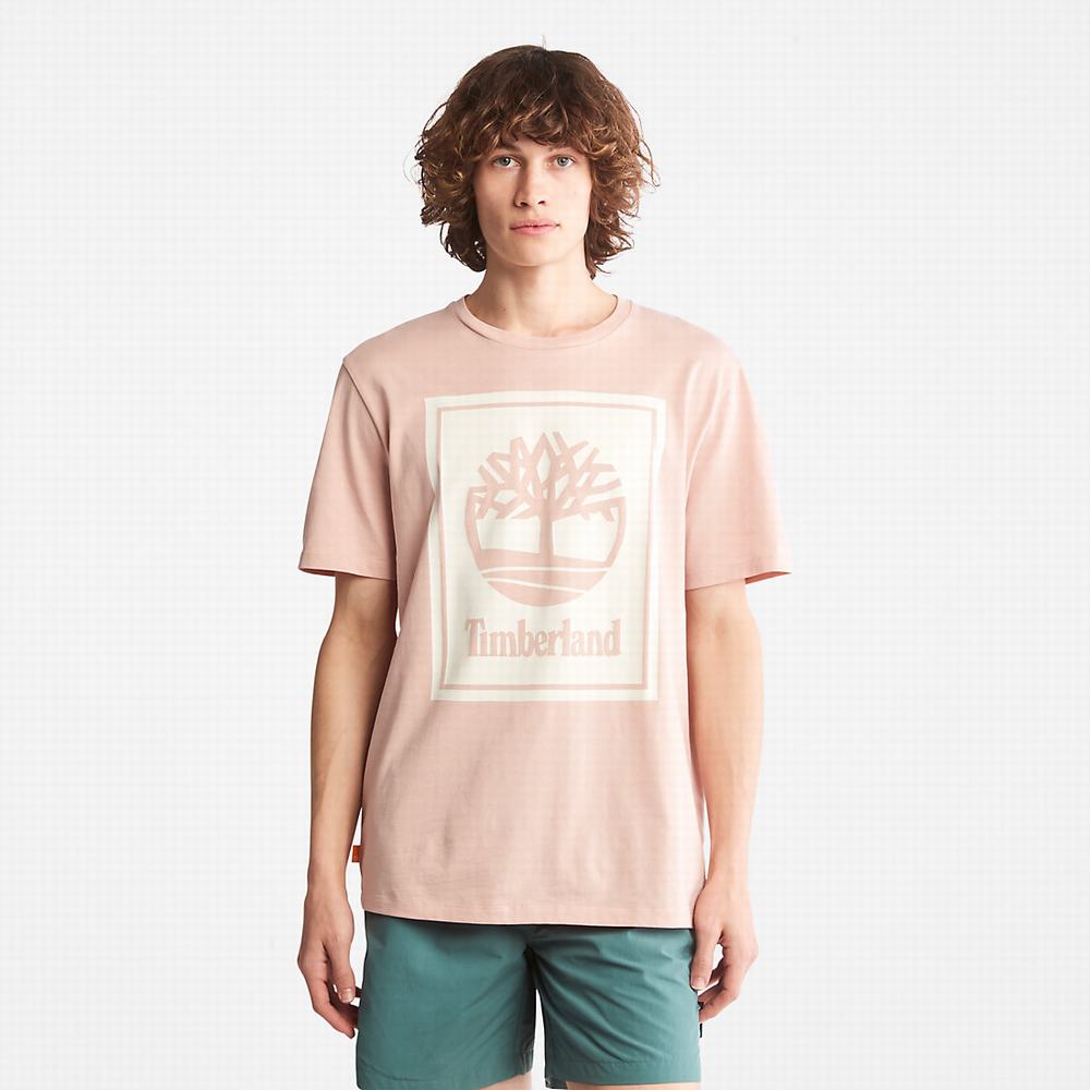 Dámské Tričko Timberland Tree Logo T-Shirt Růžové | TI02651-781