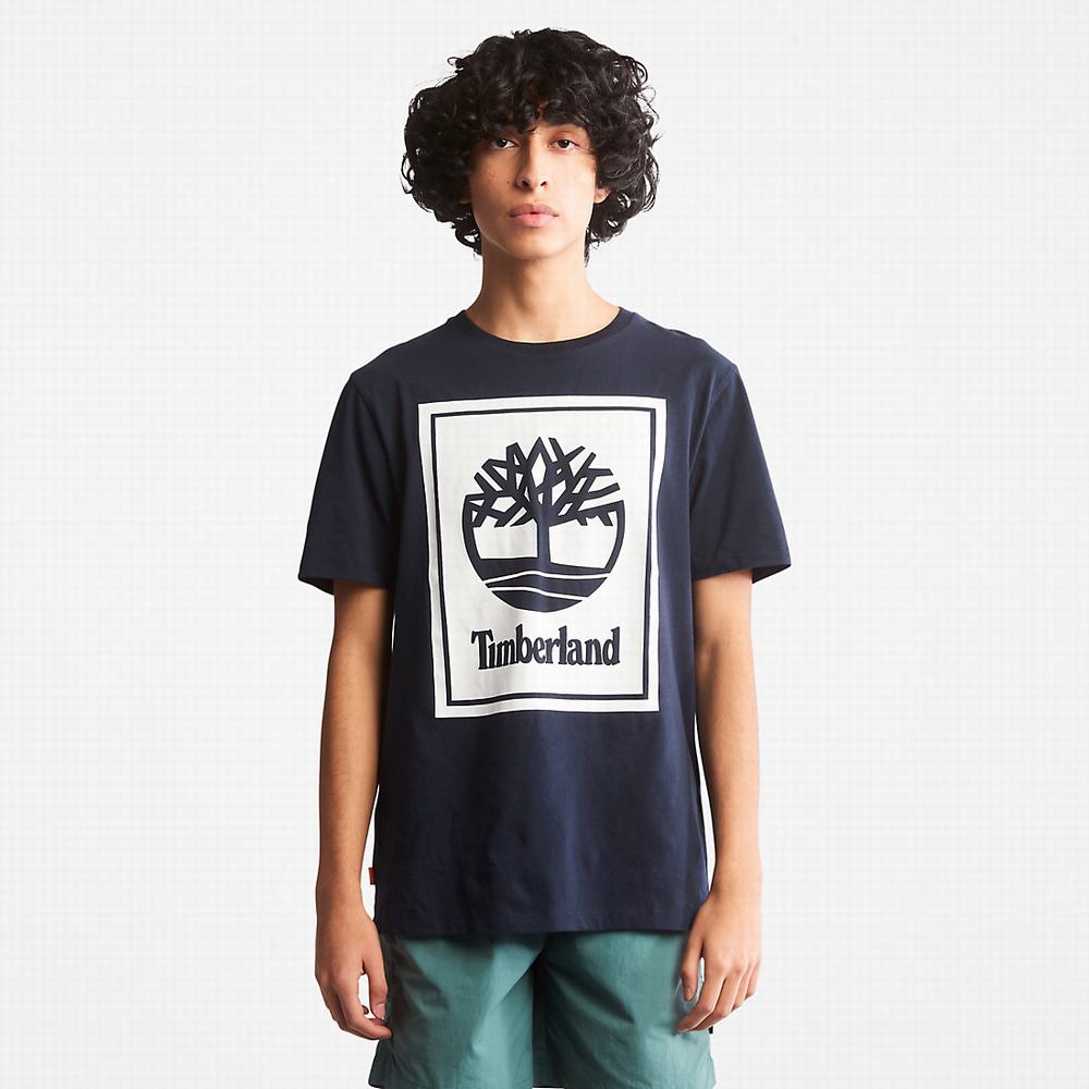 Dámské Tričko Timberland Tree Logo T-Shirt Tmavě Blankyt | TI09865-458