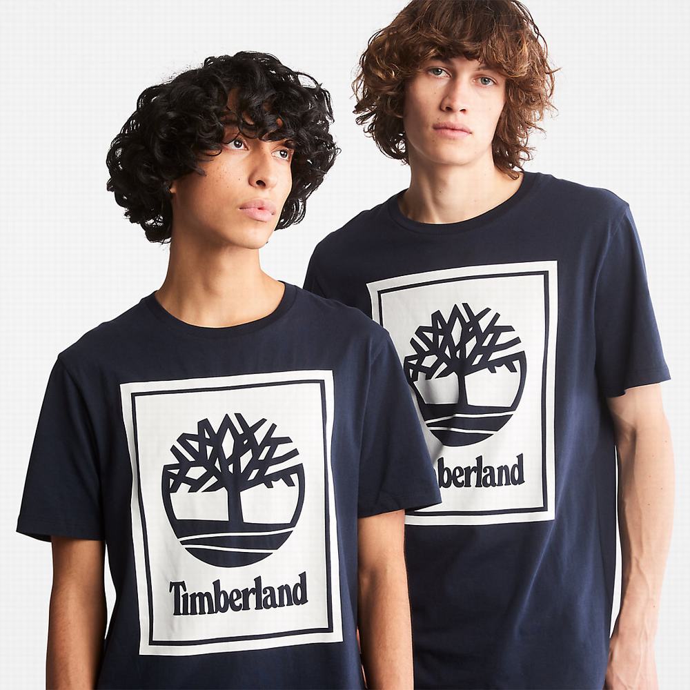 Dámské Tričko Timberland Tree Logo T-Shirt Tmavě Blankyt | TI09865-458