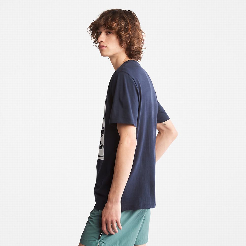Dámské Tričko Timberland Tree Logo T-Shirt Tmavě Blankyt | TI09865-458