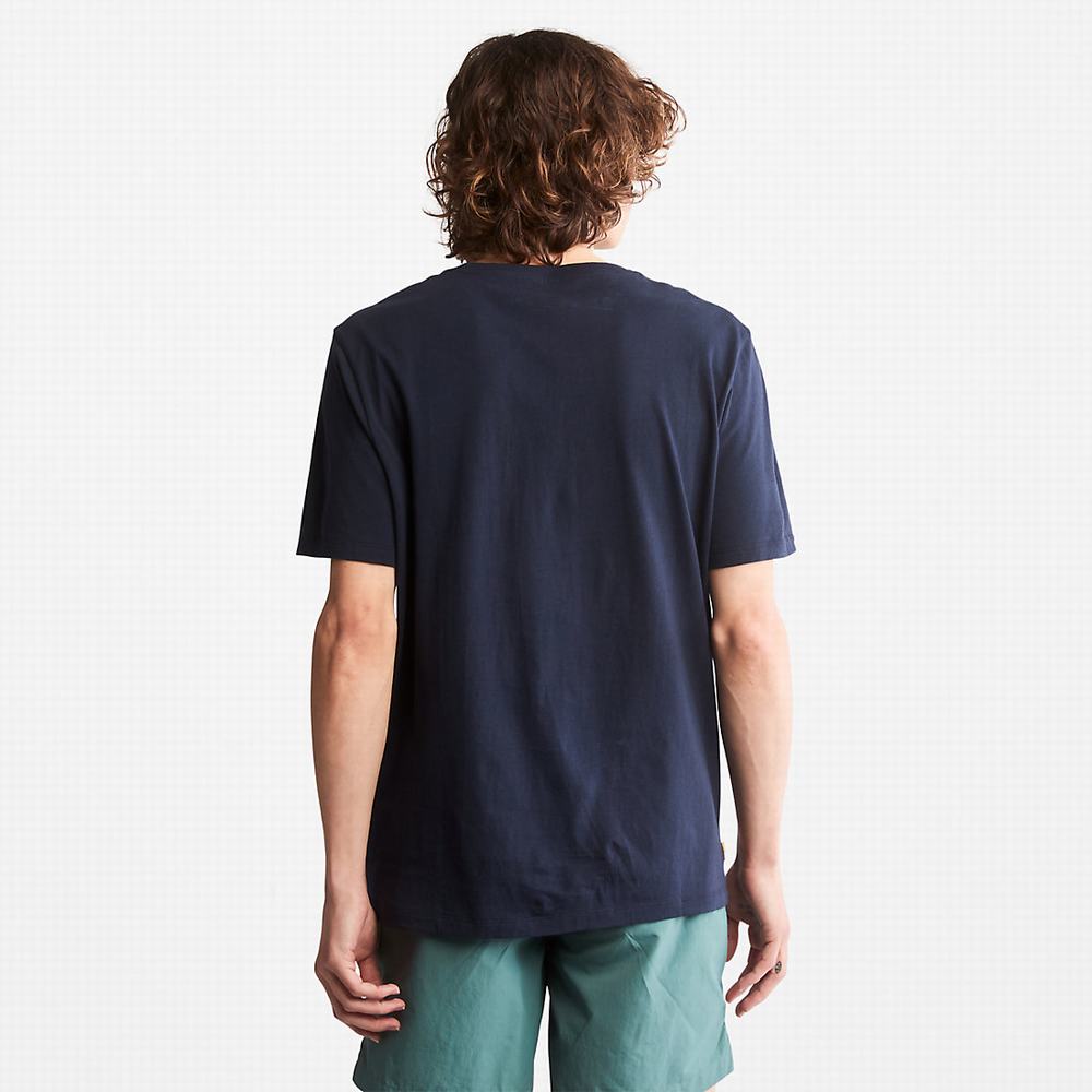 Dámské Tričko Timberland Tree Logo T-Shirt Tmavě Blankyt | TI09865-458