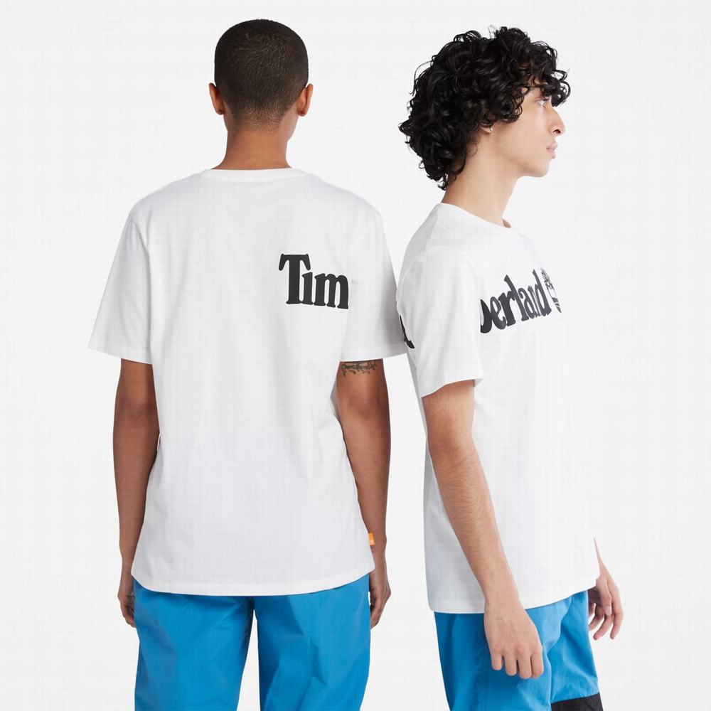 Dámské Tričko Timberland Wraparound-Logo T-Shirt Bílé | TI58324-871
