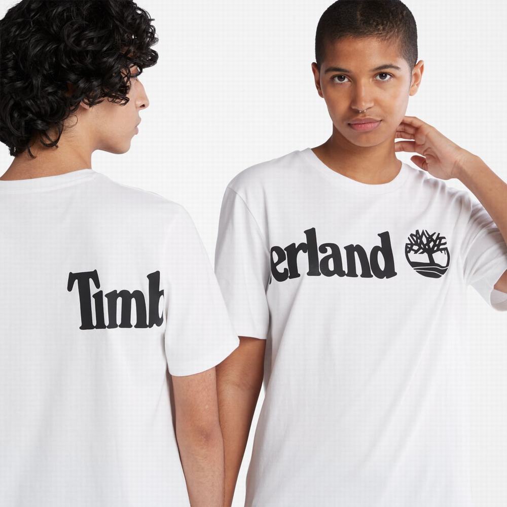 Dámské Tričko Timberland Wraparound-Logo T-Shirt Bílé | TI58324-871