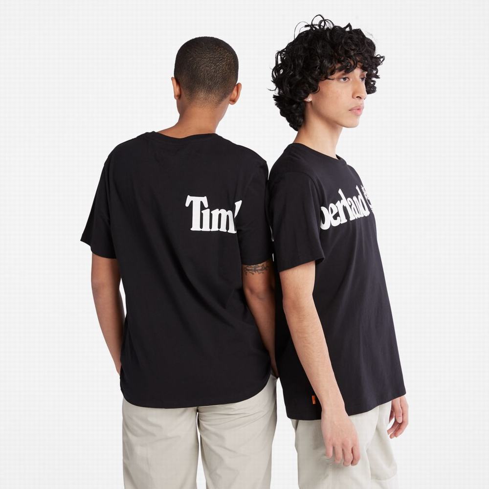 Dámské Tričko Timberland Wraparound-Logo T-Shirt Černé | TI69512-769