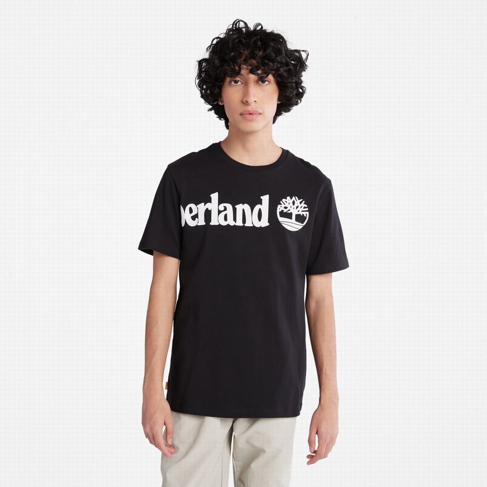 Dámské Tričko Timberland Wraparound-Logo T-Shirt Černé | TI69512-769