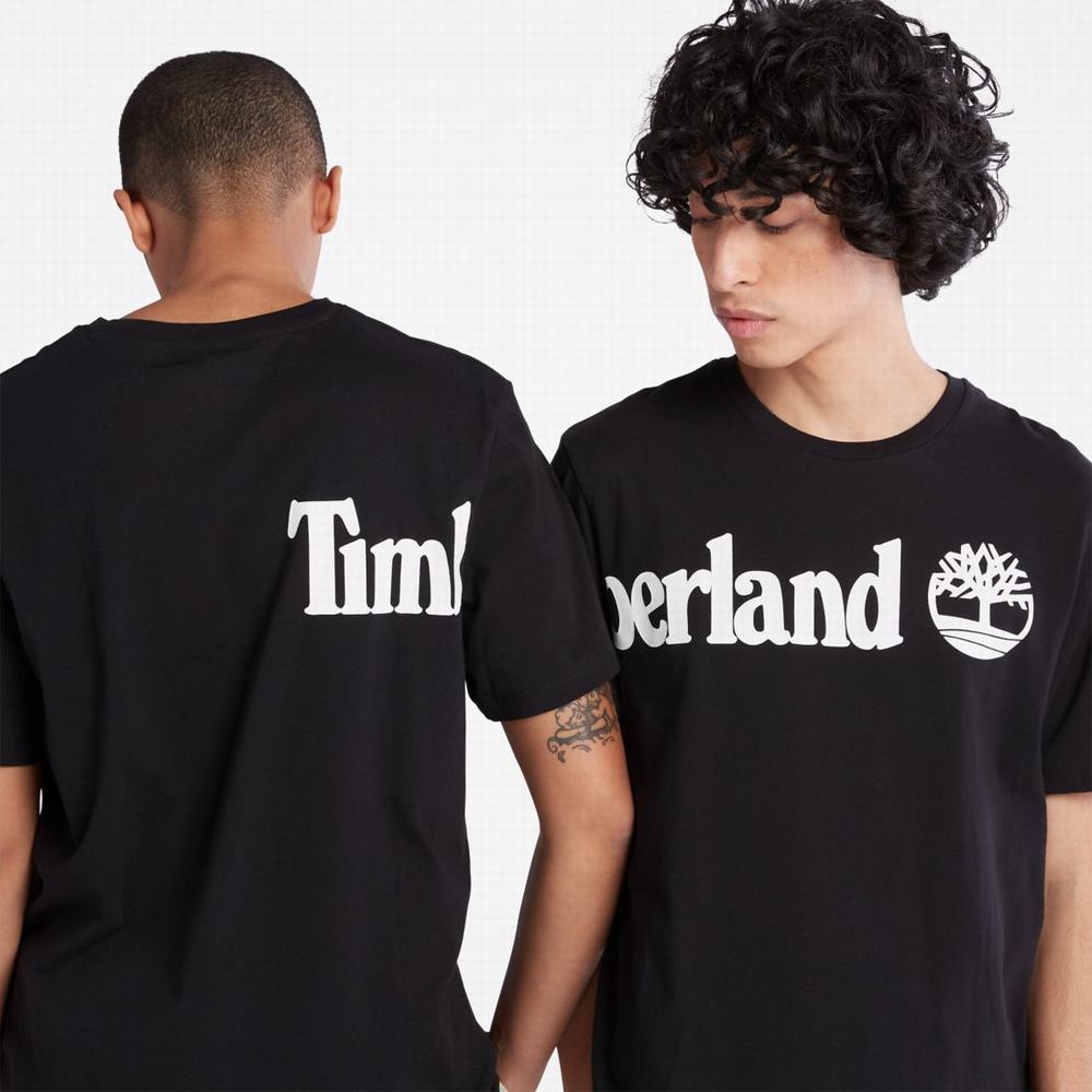 Dámské Tričko Timberland Wraparound-Logo T-Shirt Černé | TI69512-769