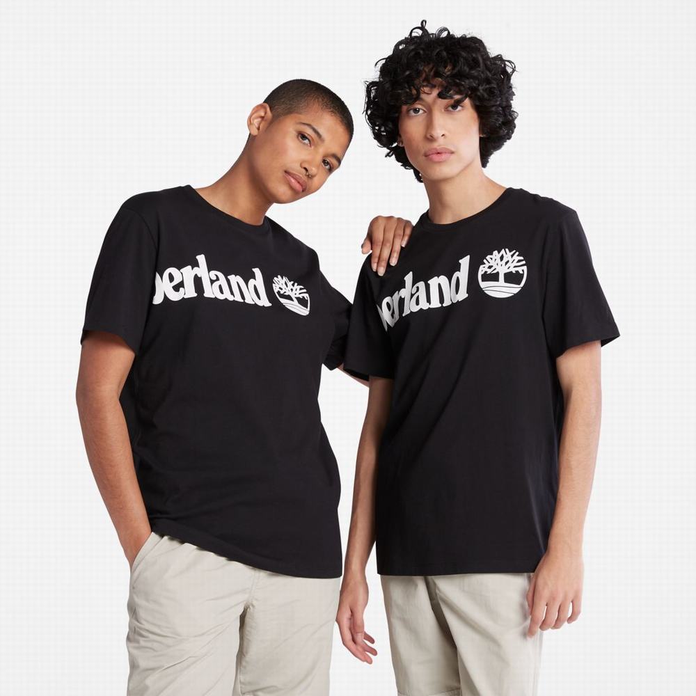 Dámské Tričko Timberland Wraparound-Logo T-Shirt Černé | TI69512-769