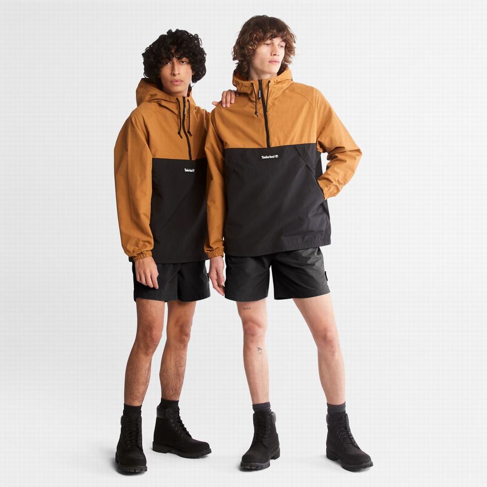 Dámské Větrovka Timberland Zip-Neck Windbreaker Hnědé Černé | TI28476-961
