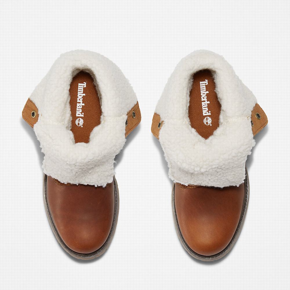 Dámské Zimní Boty Timberland Authentic Fold-over Hnědé | TI12459-650