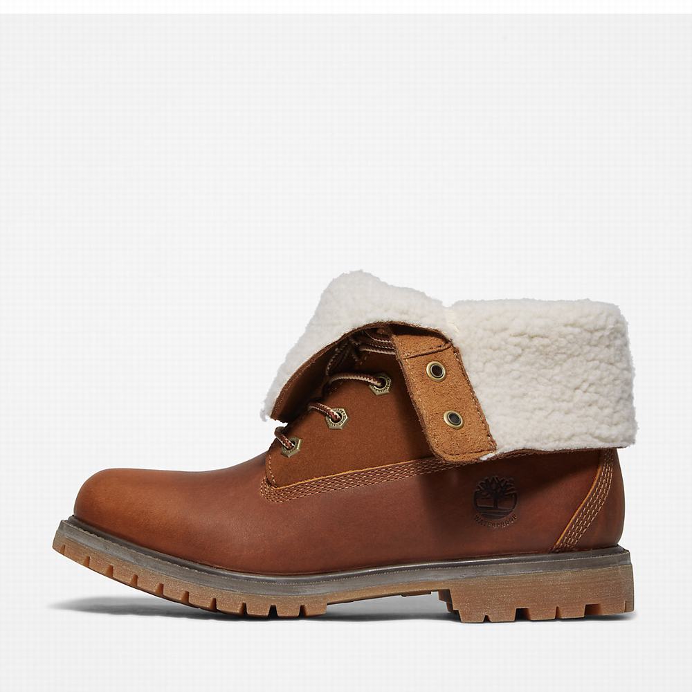 Dámské Zimní Boty Timberland Authentic Fold-over Hnědé | TI12459-650