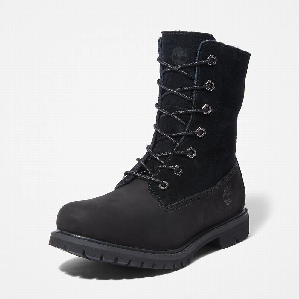 Dámské Zimní Boty Timberland Authentic Fold-over Černé | TI42071-724