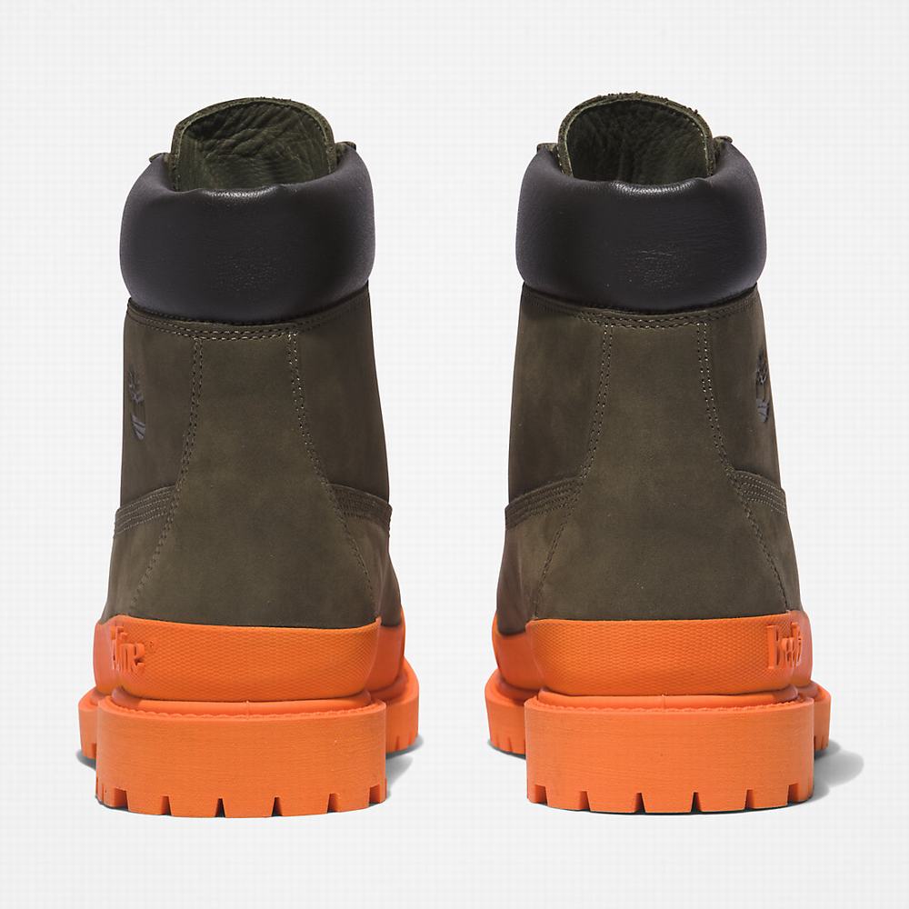 Dámské Zimní Boty Timberland Bee Line x Timberland® 6 Inch Rubber Špicí Tmavě Zelene Oranžové | TI04985-362
