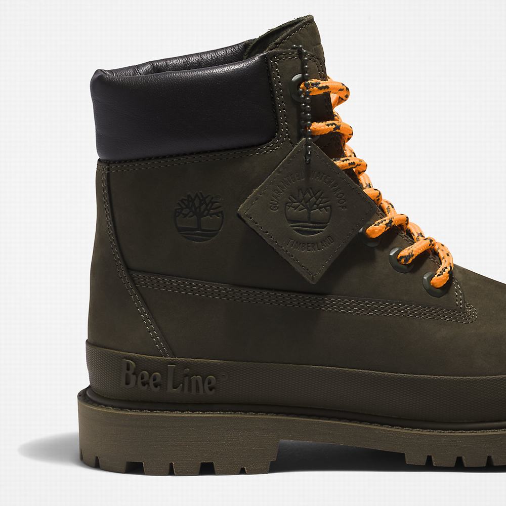Dámské Zimní Boty Timberland Bee Line x Timberland® 6 Inch Rubber Špicí Tmavě Zelene | TI64132-705