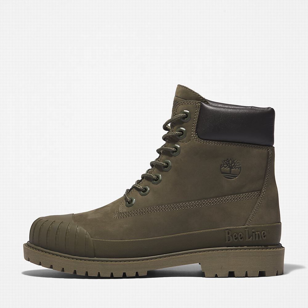 Dámské Zimní Boty Timberland Bee Line x Timberland® 6 Inch Rubber Špicí Tmavě Zelene | TI64132-705