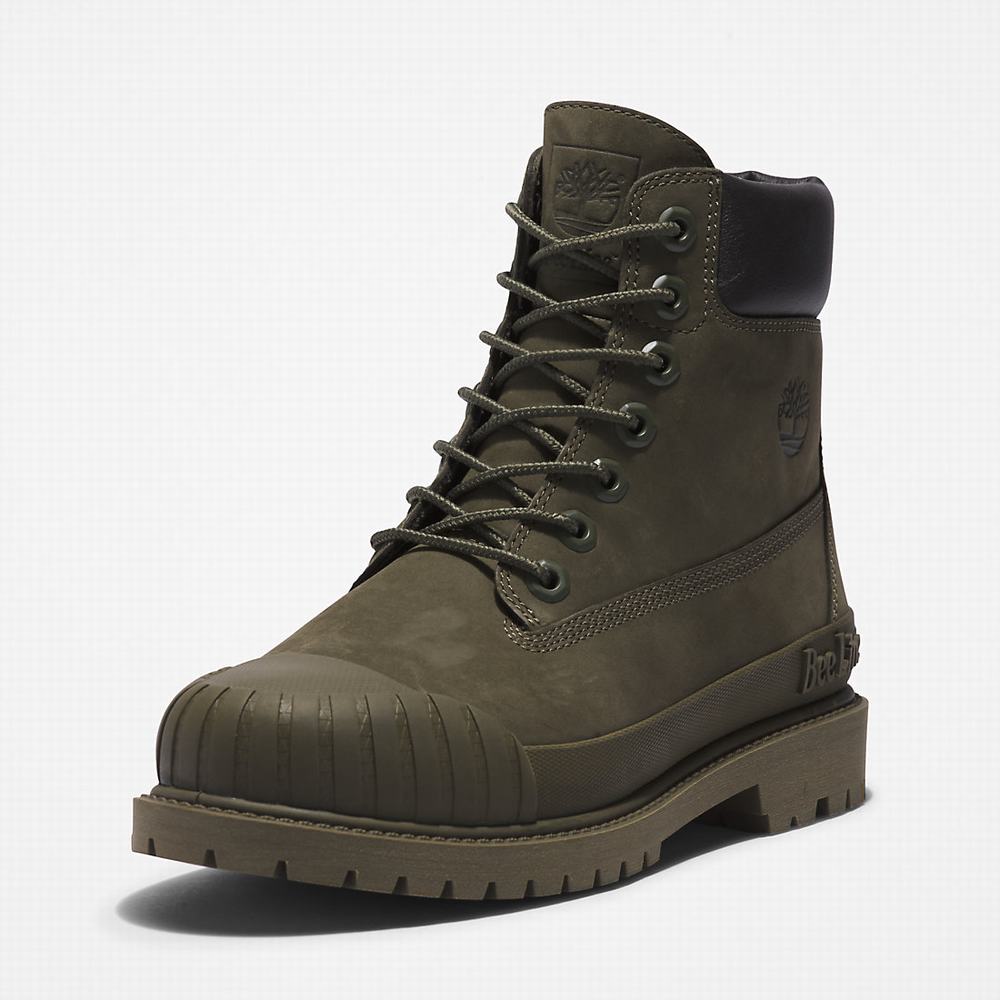 Dámské Zimní Boty Timberland Bee Line x Timberland® 6 Inch Rubber Špicí Tmavě Zelene | TI64132-705