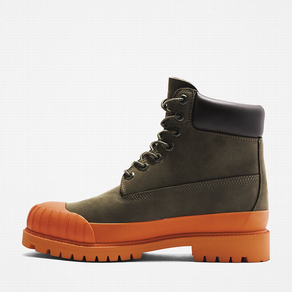 Dámské Zimní Boty Timberland Bee Line x Timberland® 6 Inch Rubber Špicí Tmavě Zelene Oranžové | TI98325-982