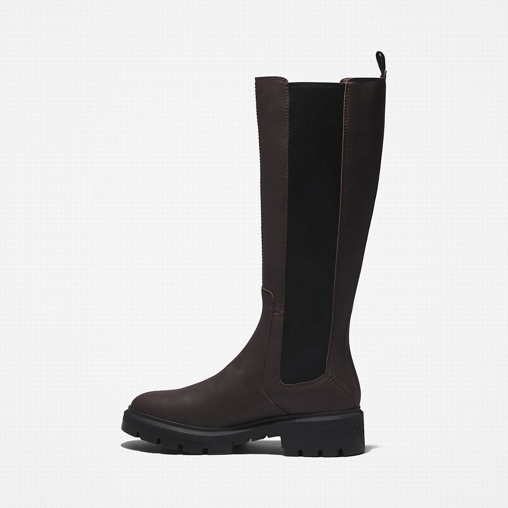 Dámské Zimní Boty Timberland Cortina Valley Vysoké Tmavě Hnědé | TI76921-890