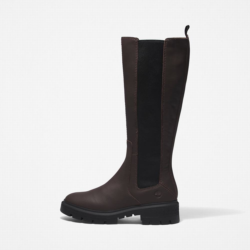 Dámské Zimní Boty Timberland Cortina Valley Vysoké Tmavě Hnědé | TI76921-890