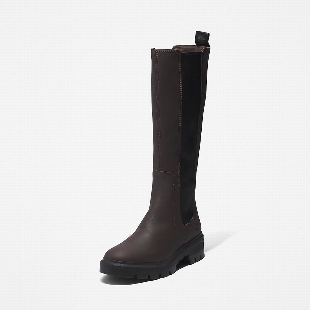 Dámské Zimní Boty Timberland Cortina Valley Vysoké Tmavě Hnědé | TI76921-890