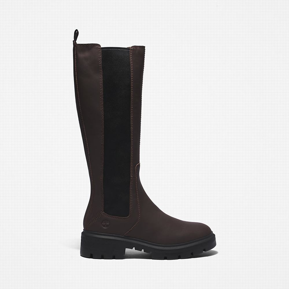 Dámské Zimní Boty Timberland Cortina Valley Vysoké Tmavě Hnědé | TI76921-890