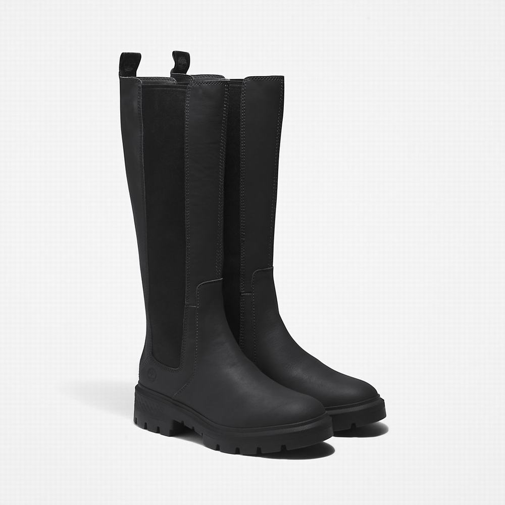 Dámské Zimní Boty Timberland Cortina Valley Vysoké Černé | TI84537-412