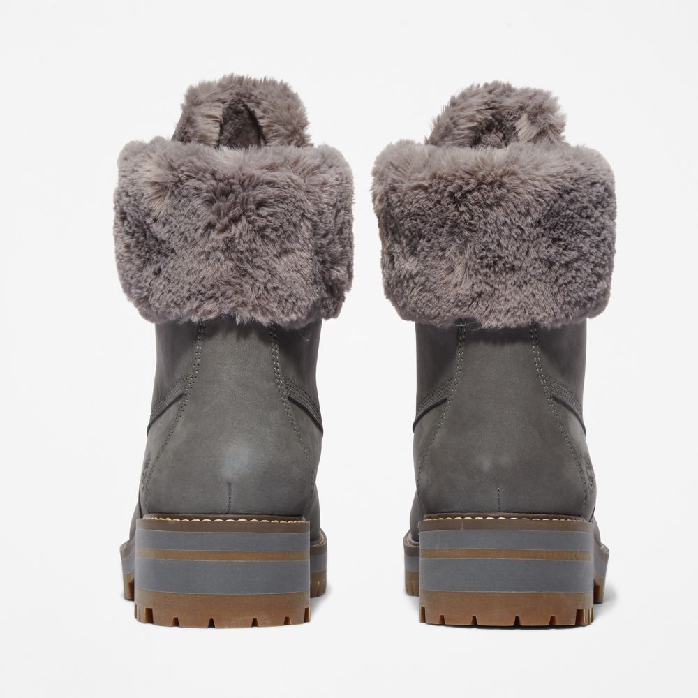 Dámské Zimní Boty Timberland Courmayeur Valley 6-Inch Waterproof Faux-Fur Šedé | TI15924-731