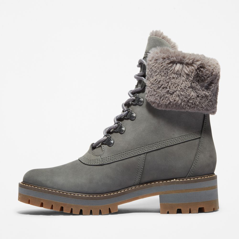 Dámské Zimní Boty Timberland Courmayeur Valley 6-Inch Waterproof Faux-Fur Šedé | TI15924-731