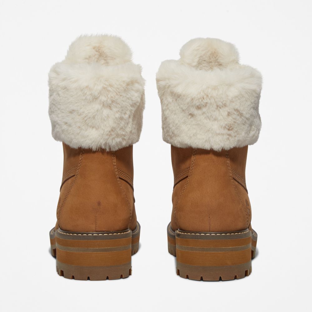 Dámské Zimní Boty Timberland Courmayeur Valley 6-Inch Waterproof Faux-Fur Hnědé | TI56143-584