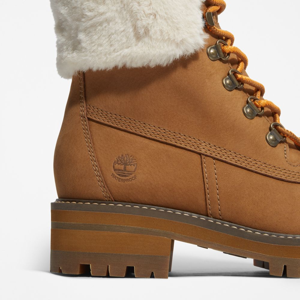 Dámské Zimní Boty Timberland Courmayeur Valley 6-Inch Waterproof Faux-Fur Hnědé | TI56143-584