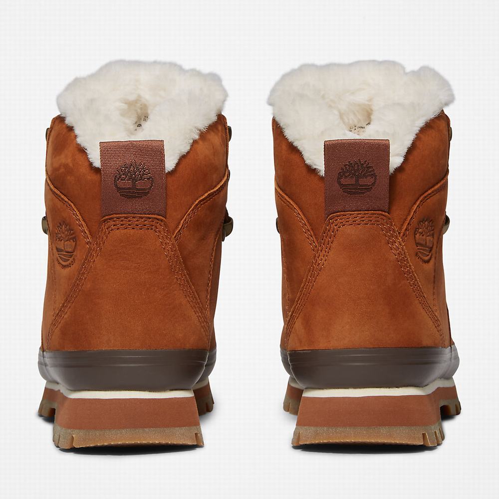 Dámské Zimní Boty Timberland Euro Hiker Waterproof Fur-Podšité Hnědé | TI70285-390