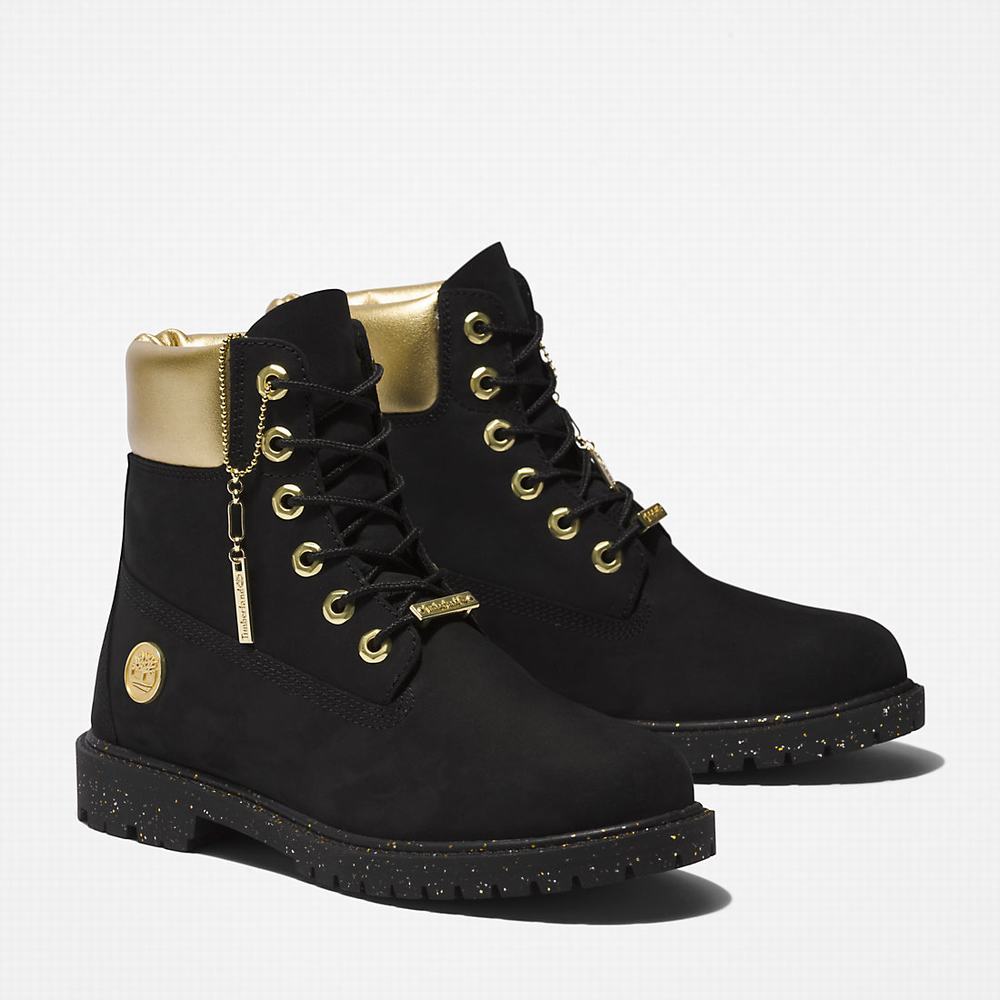 Dámské Zimní Boty Timberland Heritage 6 Inch Černé | TI24017-402