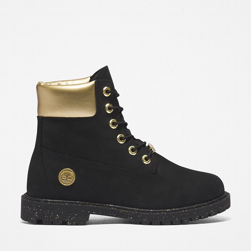 Dámské Zimní Boty Timberland Heritage 6 Inch Černé | TI24017-402