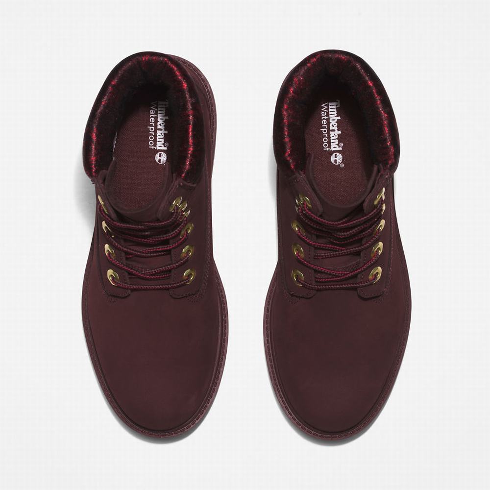 Dámské Zimní Boty Timberland Heritage 6 Inch Vínové | TI42709-201