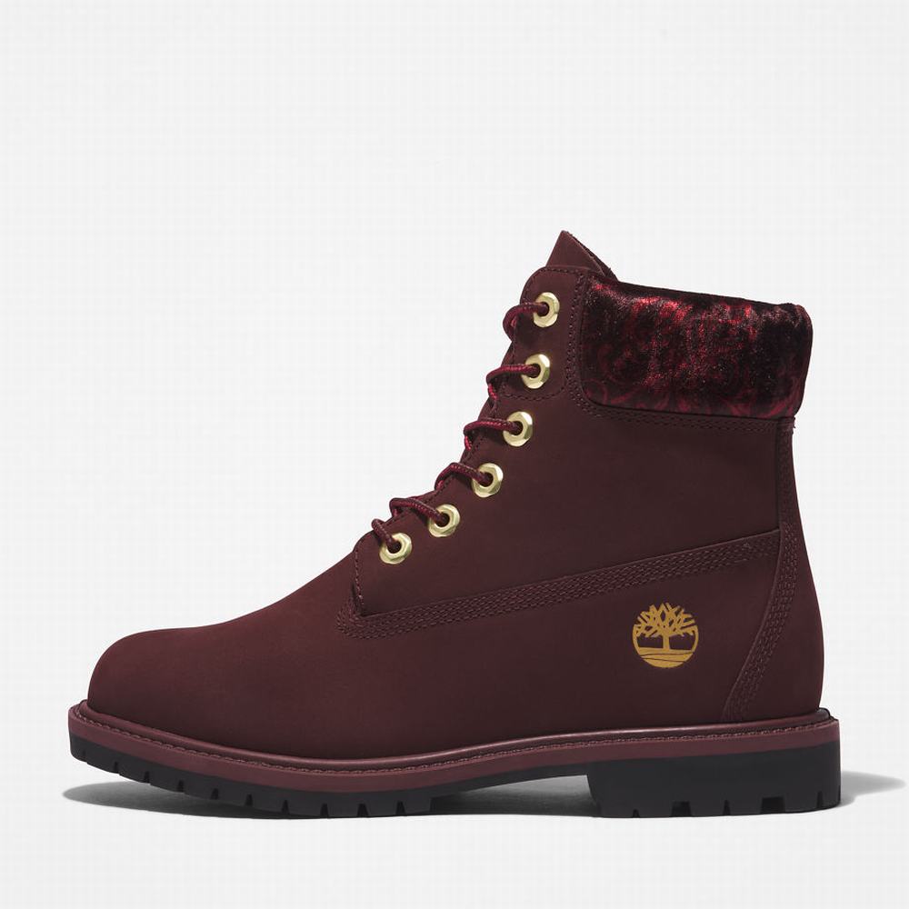 Dámské Zimní Boty Timberland Heritage 6 Inch Vínové | TI42709-201