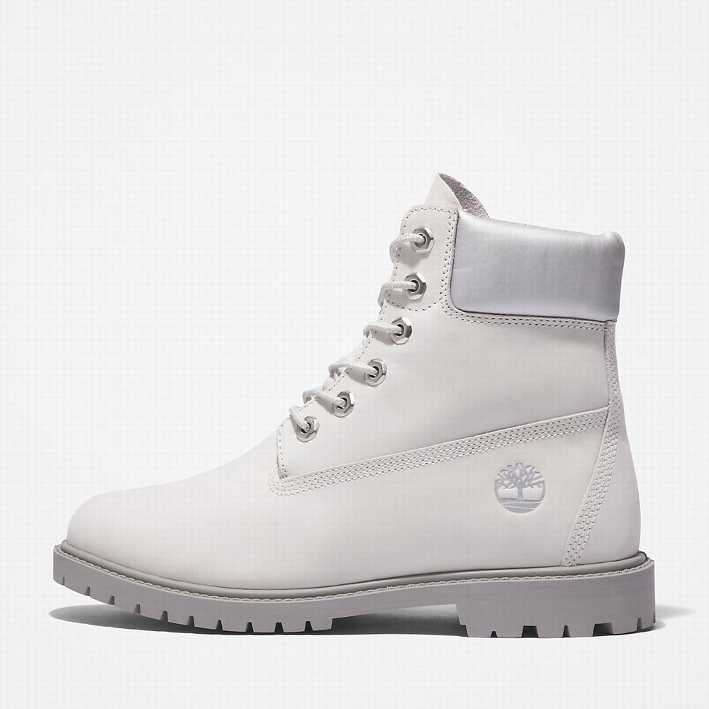 Dámské Zimní Boty Timberland Heritage 6 Inch Bílé | TI62807-180