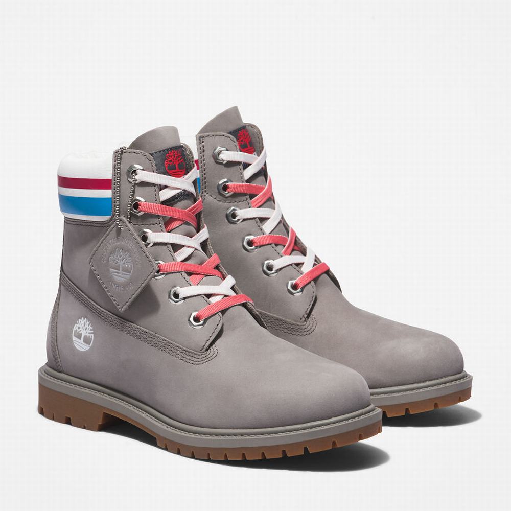 Dámské Zimní Boty Timberland Heritage 6 Inch Šedé | TI76814-216