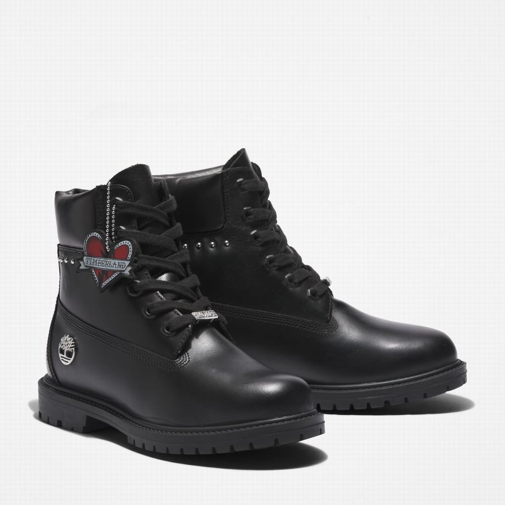 Dámské Zimní Boty Timberland Heritage 6-Inch Waterproof Černé | TI98502-358
