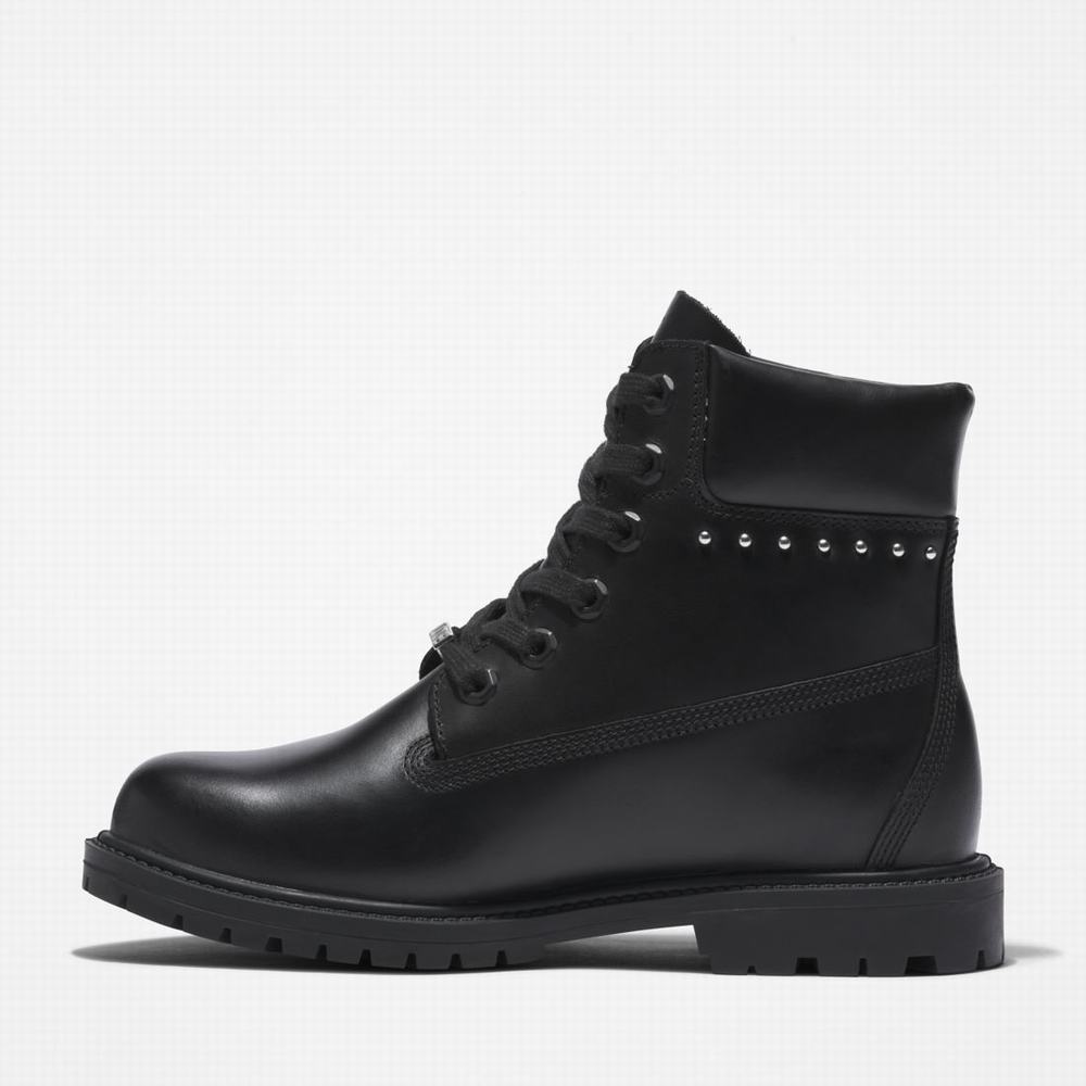 Dámské Zimní Boty Timberland Heritage 6-Inch Waterproof Černé | TI98502-358