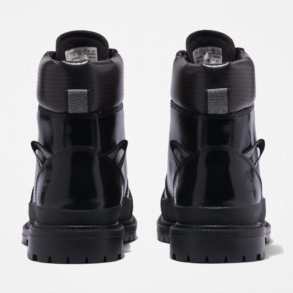 Dámské Zimní Boty Timberland Heritage Rubber-Špicí Waterproof Černé | TI92460-591